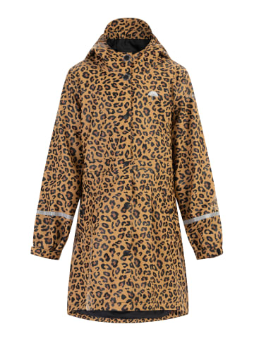 Schmuddelwedda Mädchen Regenmantel in Schwarz Beige Leo