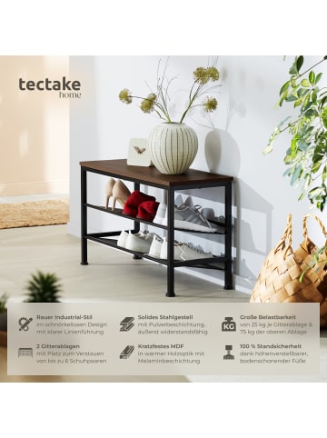 tectake Flurregal aus Holz und Stahl, 75,5 x 30,5 x 45,5 cm