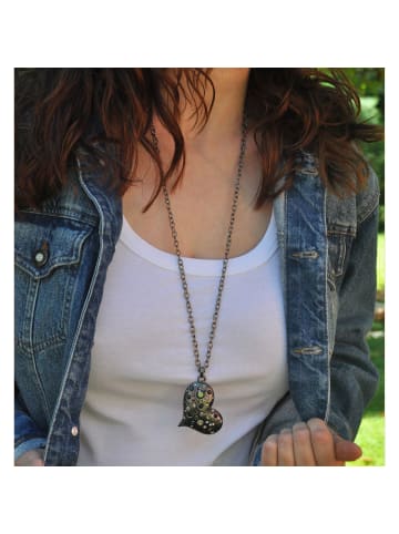 Steuer Modeschmuck Metall in Schwarz