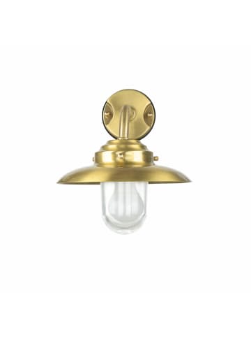 Licht-Erlebnisse Außen Wandlampe (B)30 x (H)27 cm in Messing