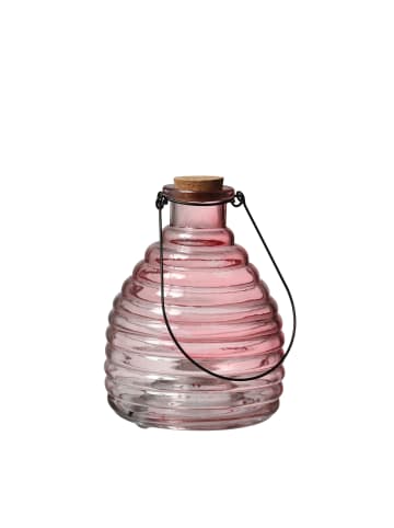 MARELIDA Wespenfänger HONIGTOPF Wespenfalle geriffeltes Glas D: 13cm in rosa