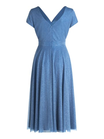 Vera Mont Cocktailkleid im Glitzer-Look in Silver/Light Blue