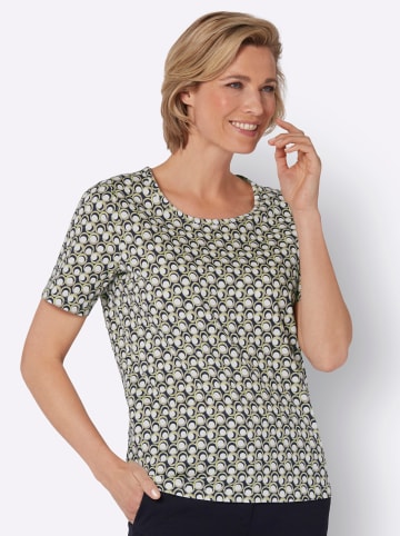 Sieh an! Kurzarm-Shirt in pistazie-marine-bedruckt