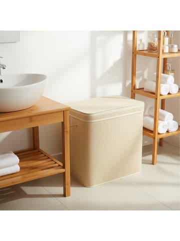 relaxdays Wäschekorb in Natur - (B)67 x (H)61 x (T)44 cm
