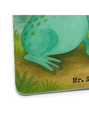Glasuntersetzer Frosch Liebe Design ohne Spruch in Weiß