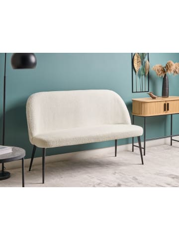 Beliani 2-Sitzer Sofa OSBY in Beige/Schwarz - (W) 130 x (H) 85 x (L) 49 cm