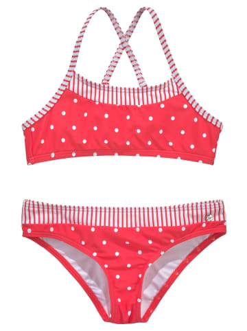 S. Oliver Bustier-Bikini in rot-weiß