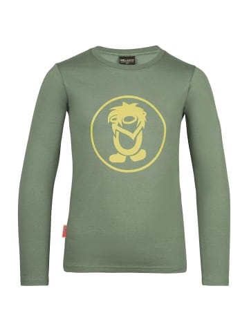 Trollkids Longsleeve "Troll" in Lehmgrün/Gelb