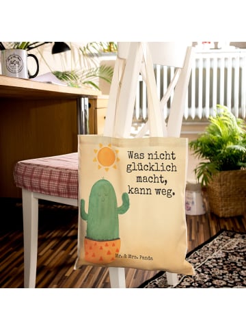 Mr. & Mrs. Panda Umhängetasche Kaktus Sonne Design mit Spruch in Weiß