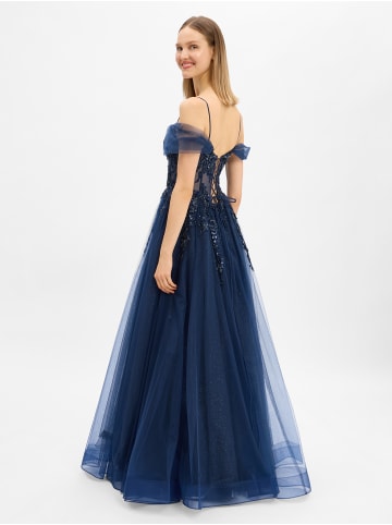 Unique Abendkleid in marine - 0002