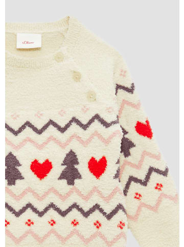 s.Oliver Strickpullover langarm in Creme
