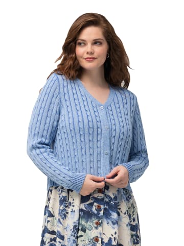 Ulla Popken Strickjacke in himmelblau