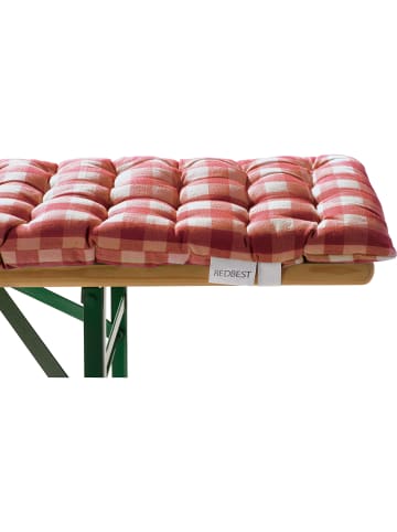 REDBEST Auflagen und Tischdecke 3-teilig in rot