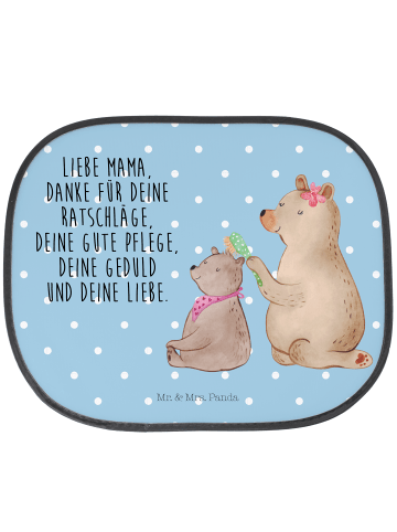 Mr. & Mrs. Panda Hitzeschutz Auto Bär Kind mit Spruch in Blau Pastell