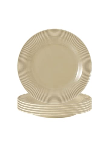 Seltmann Weiden 6er Set Frühstücksteller Beat Color Glaze in ø 23,3 cm in Sandbeige