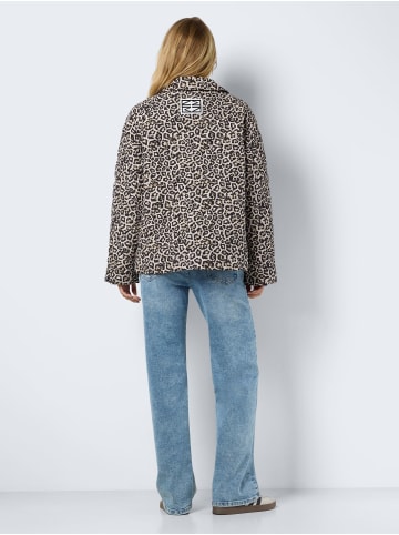 Noisy may Leichte Winter Steppjacke Dekoratives Oversize Design in Braun