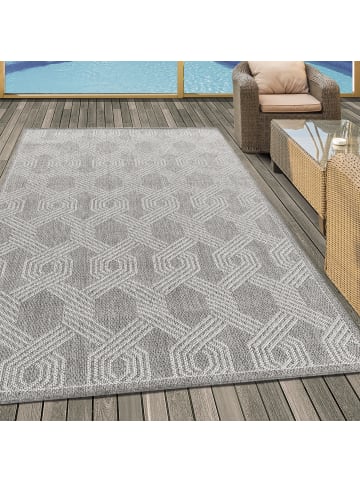 KADIMA DESIGN Teppich Outdoor Flachgewebe Geometrisch Polypropylen Balkon