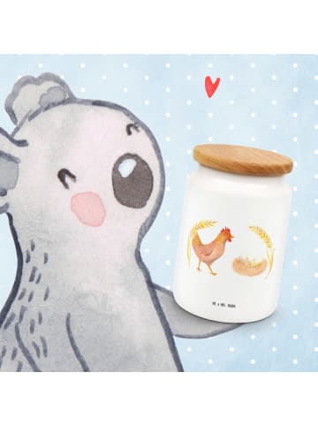 Mr. & Mrs. Panda Teedose Huhn Stolz ohne Spruch in Weiß