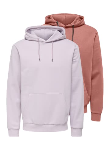 ONLY & SONS Sweatshirt / Hoodie Ceres in Rosa / rot