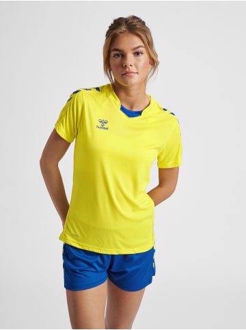 Hummel T-Shirt Hmlcore Damen in BLAZING YELLOW/TRUE BLUE