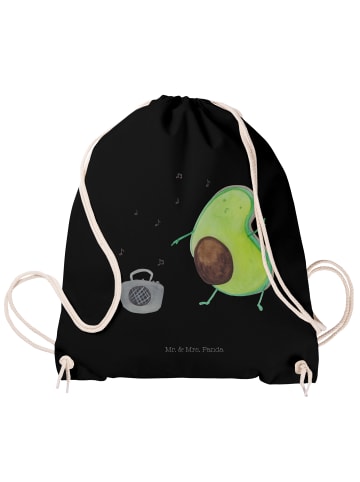 Mr. & Mrs. Panda Baumwollbeutel Avocado Tanzen ohne Spruch in Schwarz