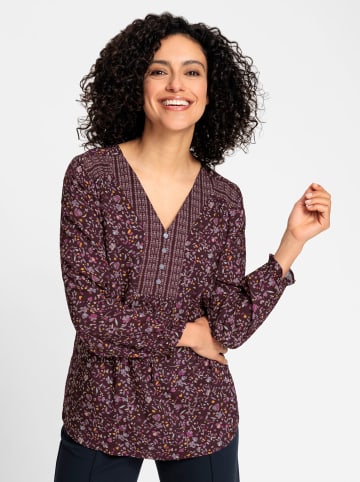 WITT WEIDEN Tunikabluse in burgund-mauve-bedruckt