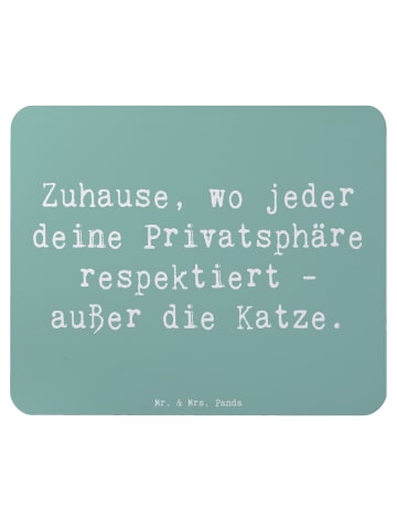 Mr. & Mrs. Panda Mauspad Spruch Geborgenheit im Zuhause mit Spruch in Meeresbrise