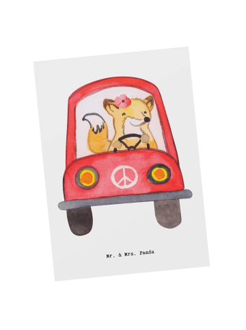 Mr. & Mrs. Panda Grußkarte Fahrlehrerin Herz ohne Spruch in Weiß