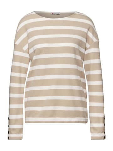 Street One Langarmshirt in sheer beige
