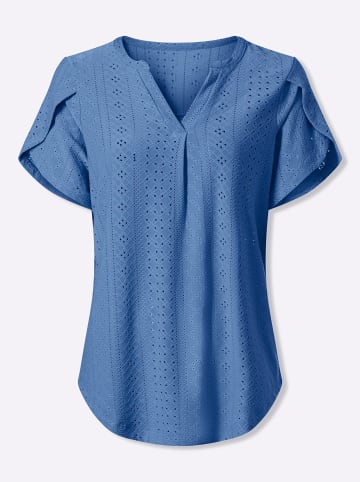 WITT WEIDEN Kurzarm-Shirt in mittelblau