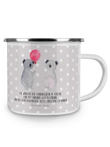 Mr. & Mrs. Panda Tasse Koala Luftballon mit Spruch in Grau Pastell