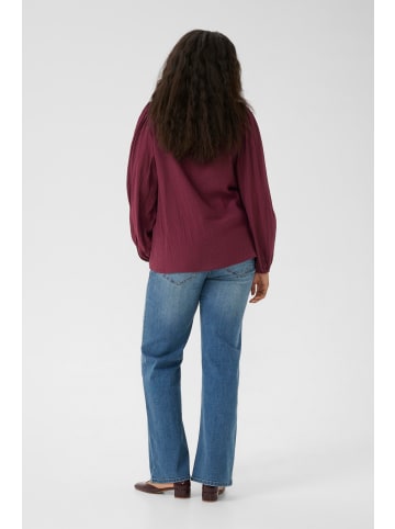 KAFFE curve Langarm-Bluse KCviva Regular fit in Windsor Wine