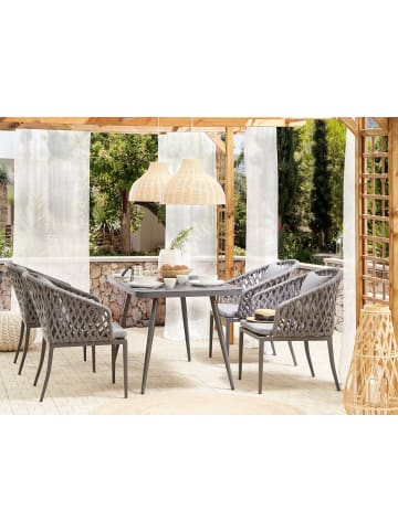 Beliani 5-tlg Gartentisch Set LIPARI in Grau