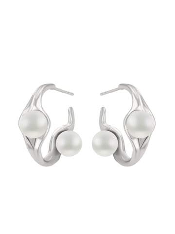 gaya Women Earrings in Silver White