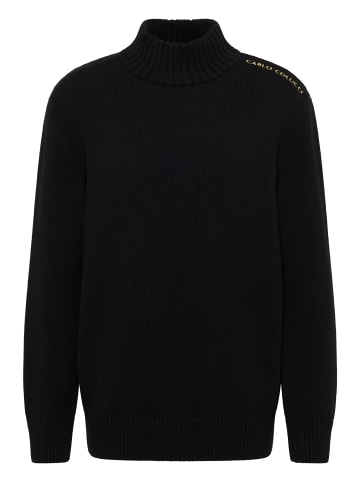 Carlo Colucci Strickpullover Divenuto in Schwarz