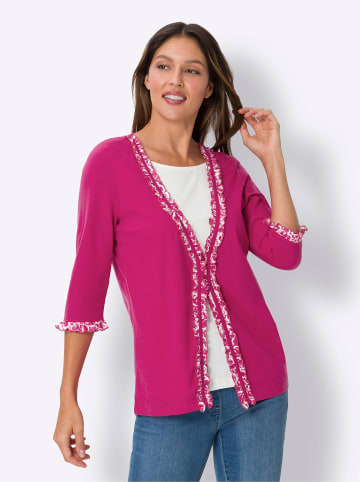 Sieh an! 2-in-1-Shirt in fuchsia-ecru