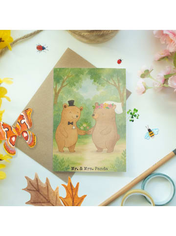 Mr. & Mrs. Panda valentinstagskarte Bären Heirat Design ohne Spruch in Weiß