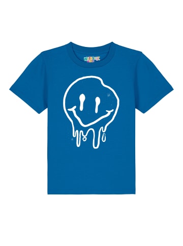 wat? Apparel T-Shirt Smiley in Blau