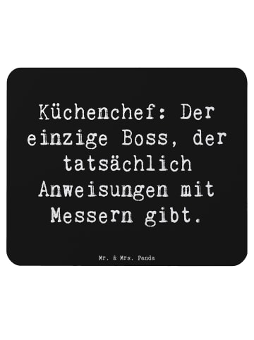Mr. & Mrs. Panda Mauspad Spruch Koch Anleitung mit Spruch in Schwarz