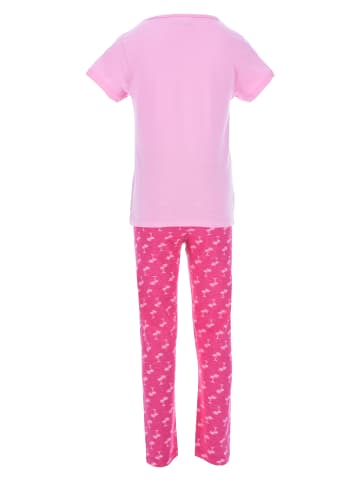 Disney Minnie Mouse 2tlg. Outfit: Schlafanzug kurzarm Shirt und Hose in Pink