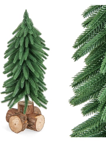 COSTWAY Mini Weihnachtsbaum mit Sockel in Grün