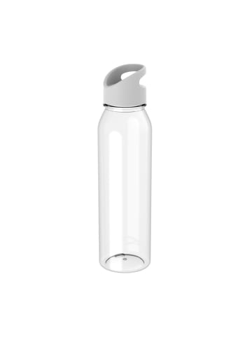 elasto Trinkflasche Active "Wave" in transparent/weiß - 650 ml