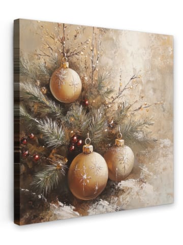 MuchoWow Leinwand Bilder Goldfarben