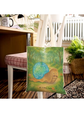 Mr. & Mrs. Panda shopping bag Schnecke Sir Design ohne Spruch in Weiß