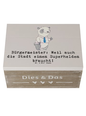 Mr. & Mrs. Panda Aufbewahrungsbox Bürgermeister Superheld mit Sp... in Grau Pastell