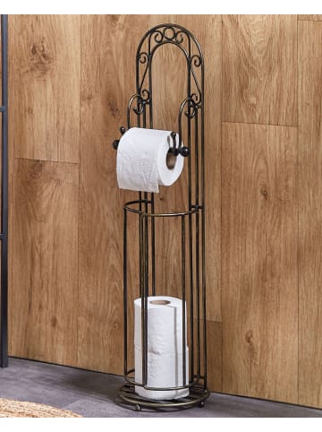 Beliani Toilettenpapierhalter TEMUCO in Schwarz - (W) 20 x (H) 75 x (L) 20 cm