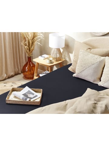 Beliani Bettlaken JANBU in Schwarz - (W) 200 x (H) 30 x (L) 200 cm
