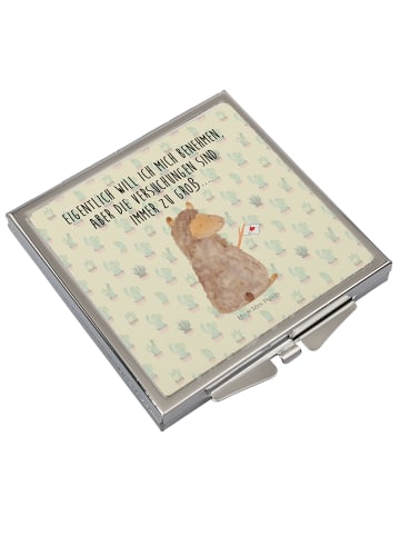 Mr. & Mrs. Panda Handspiegel Alpaka Fahne mit Spruch in Kaktus Grün