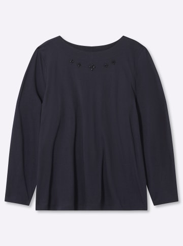 sheego Langarm-Shirt in tiefblau