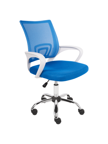 Beliani Bürostuhl SOLID in Blau/Silber/Weiß - (W) 60 x (H) 88 x (L) 60 cm